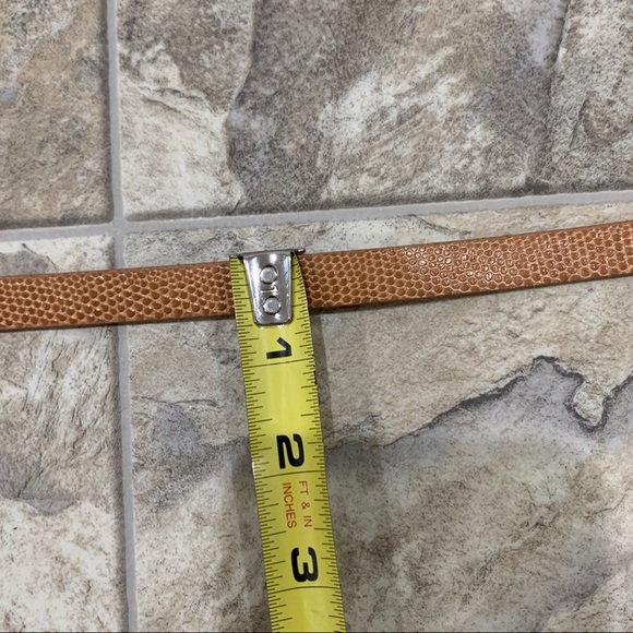 Camel Brown Bow Skinny Belt main image 7